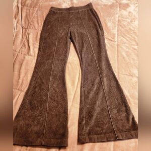 Aerie Chocolate Corduroy Flare Pants Size Med